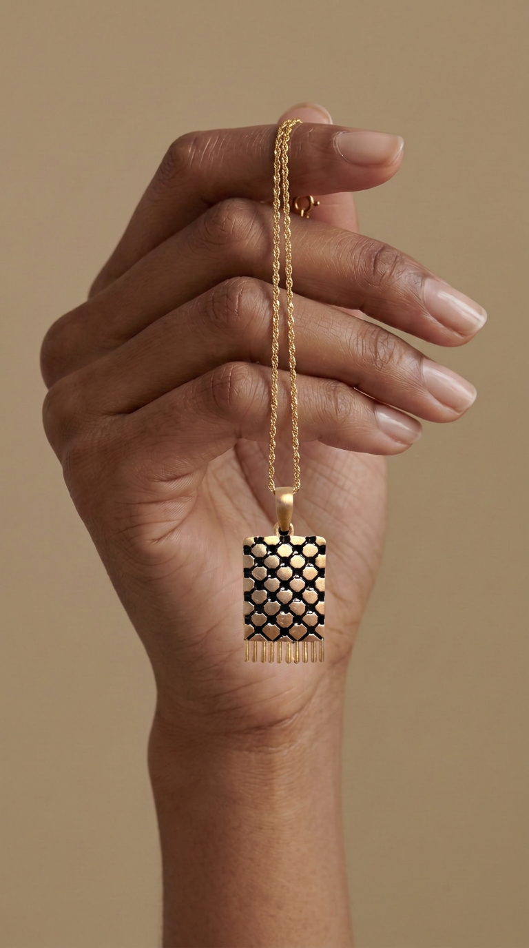 Kufiya pendant with chain