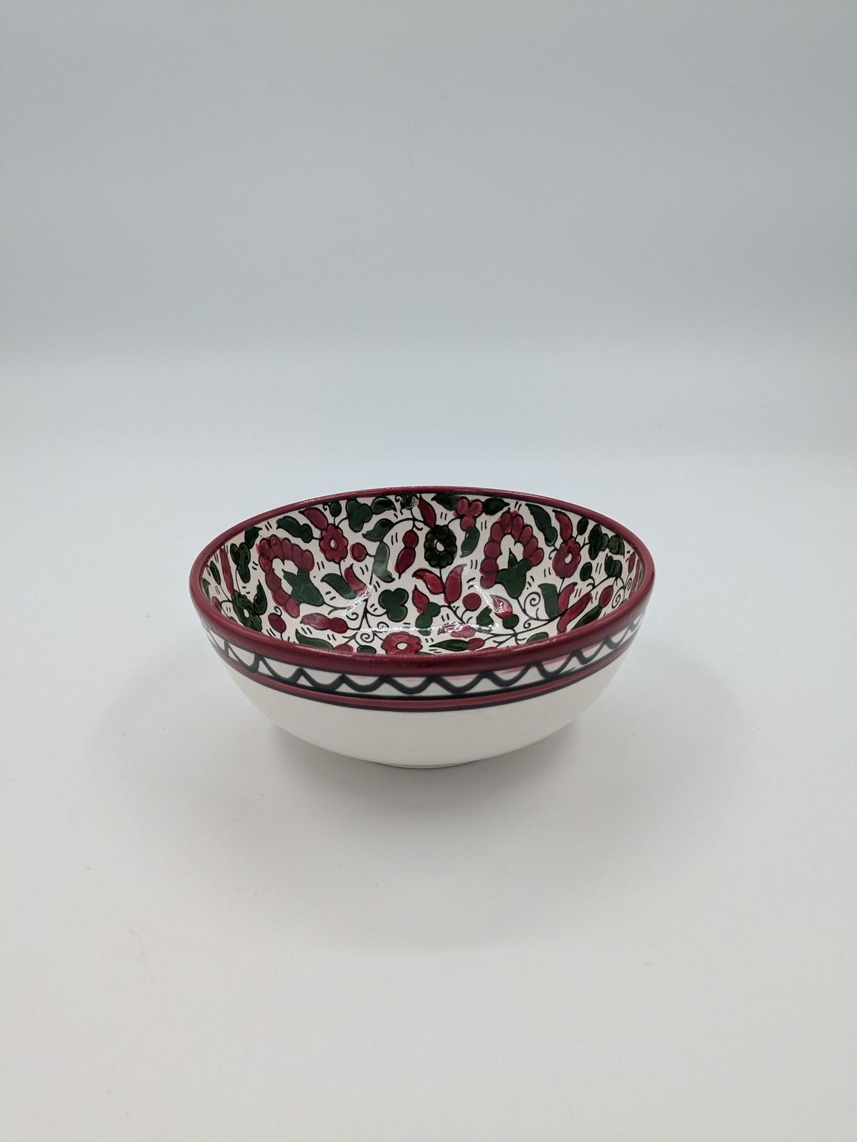 Bol 12 cm - bordeaux/vert