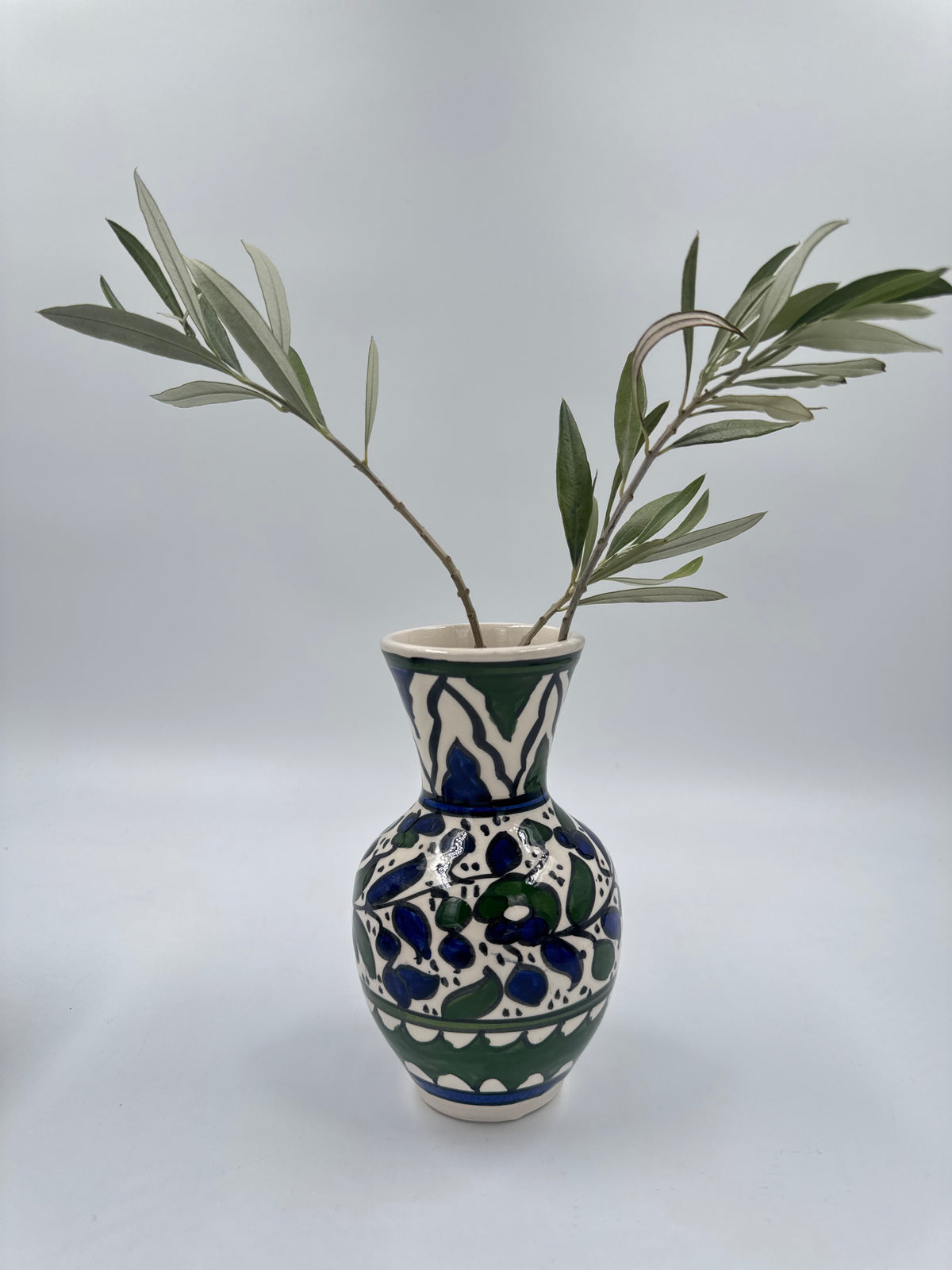Al Khalil Vase, Dark Green 18 cm