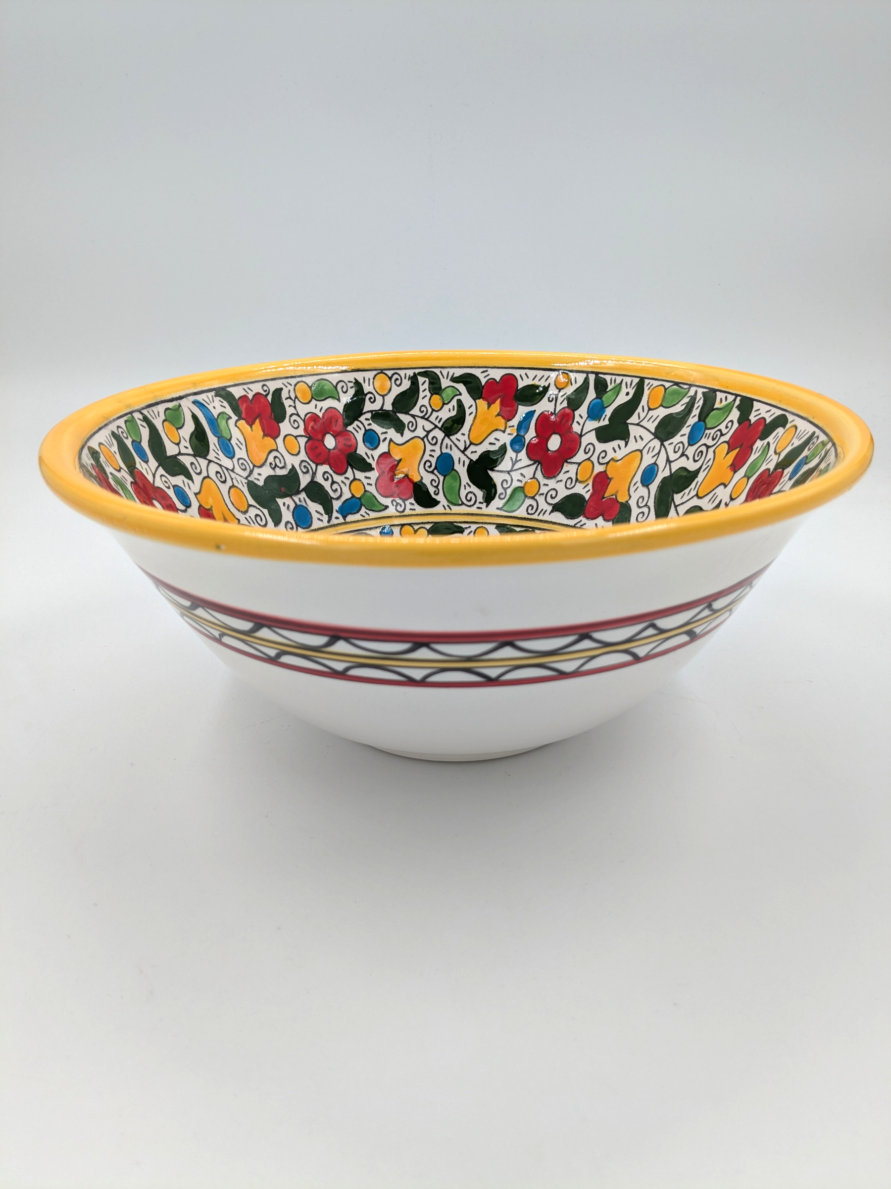Bol de service-25 cm-jaune