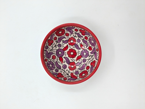 Skål 9 cm - rød/lavendel