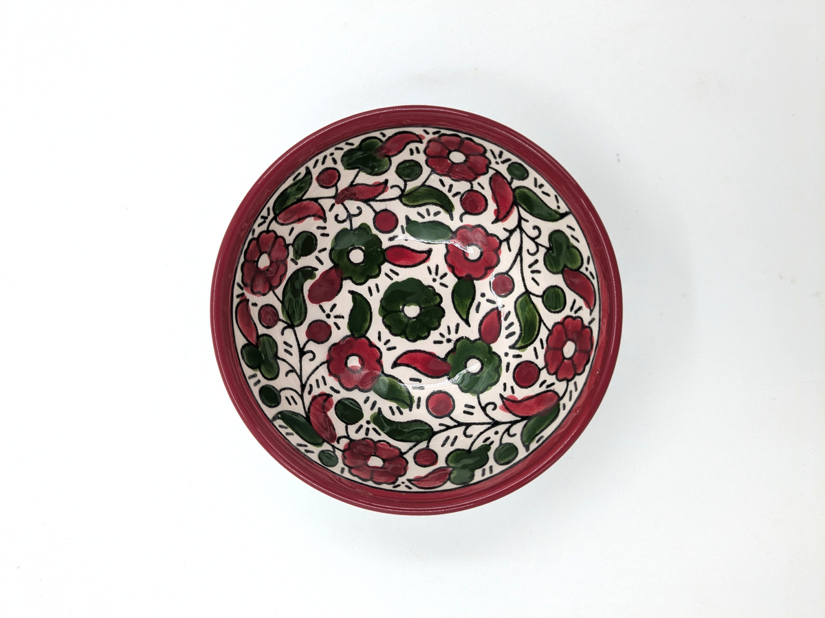 Bol 9 cm-bordeaux/vert