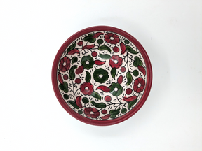 Bol 9 cm-bordeaux/vert