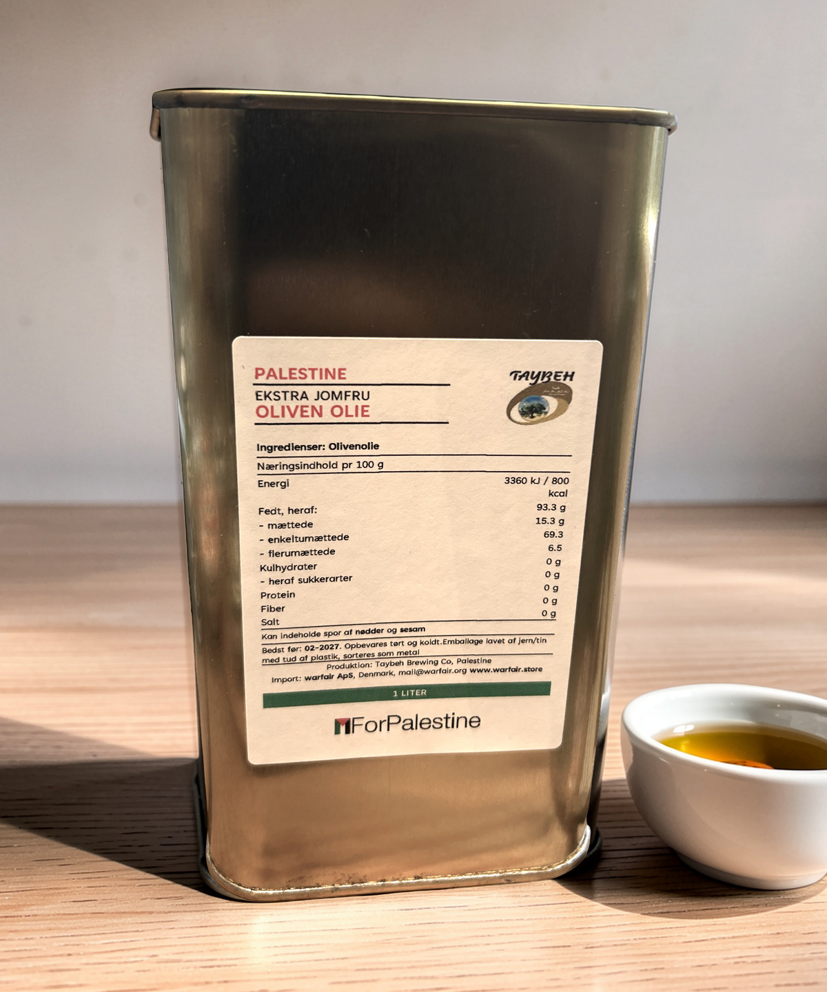 Olio extra vergine di oliva dalla Palestina - 1L