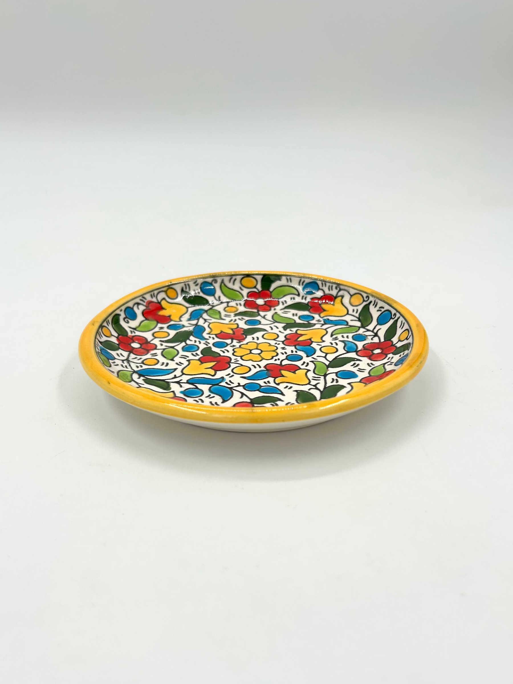 Assiette à gâteau-jaune