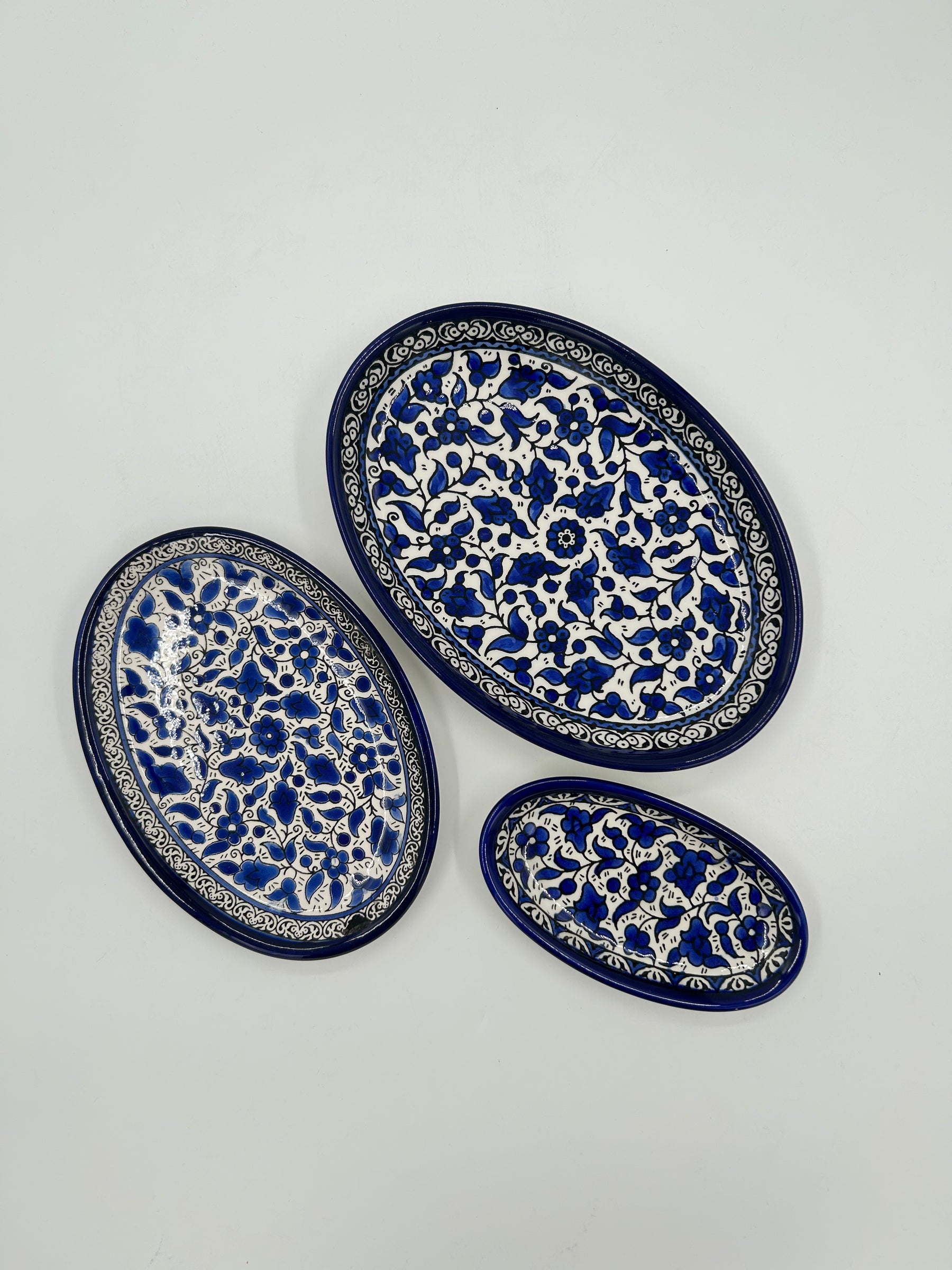 Serveringsfat - Set med 3 storlekar (Ramallah Blue)