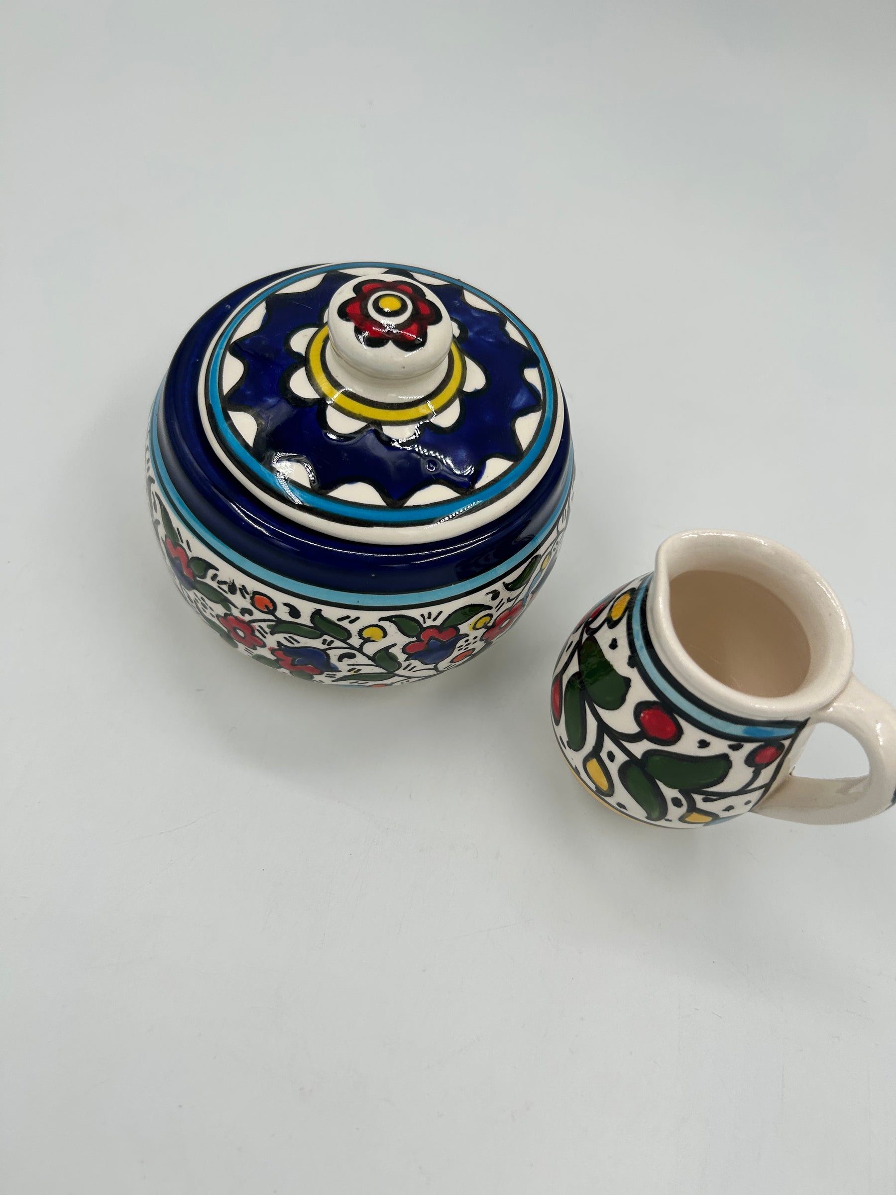 Al-khalil jar with lid and creamer