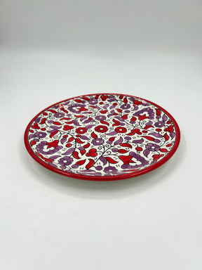 Frokost tallerken 19 cm - rød/lavendel