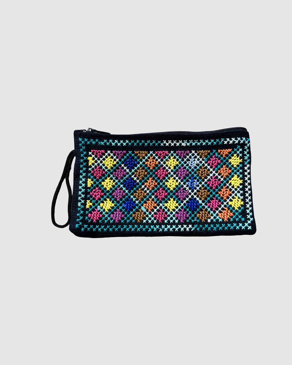 Hand-embroidered wallet with Tatreez 17