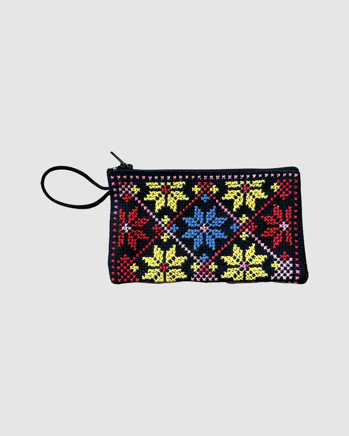 Hand-embroidered wallet with Tatreez 6