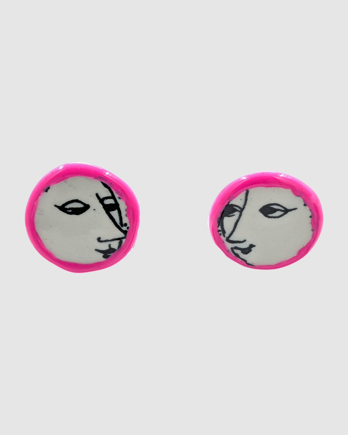 Boucles d'oreilles artisanales en céramique palestinienne-F
