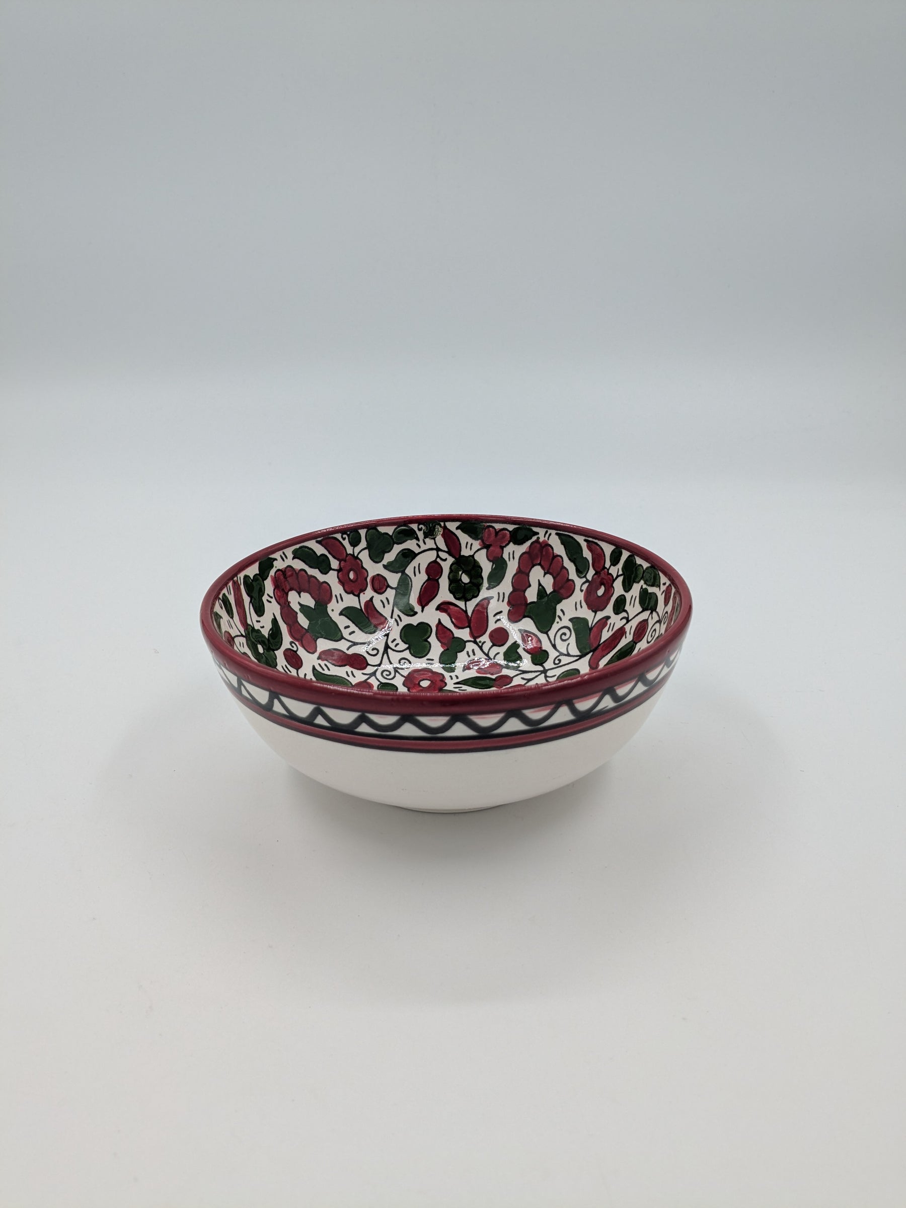 Bol 12 cm-bordeaux/vert