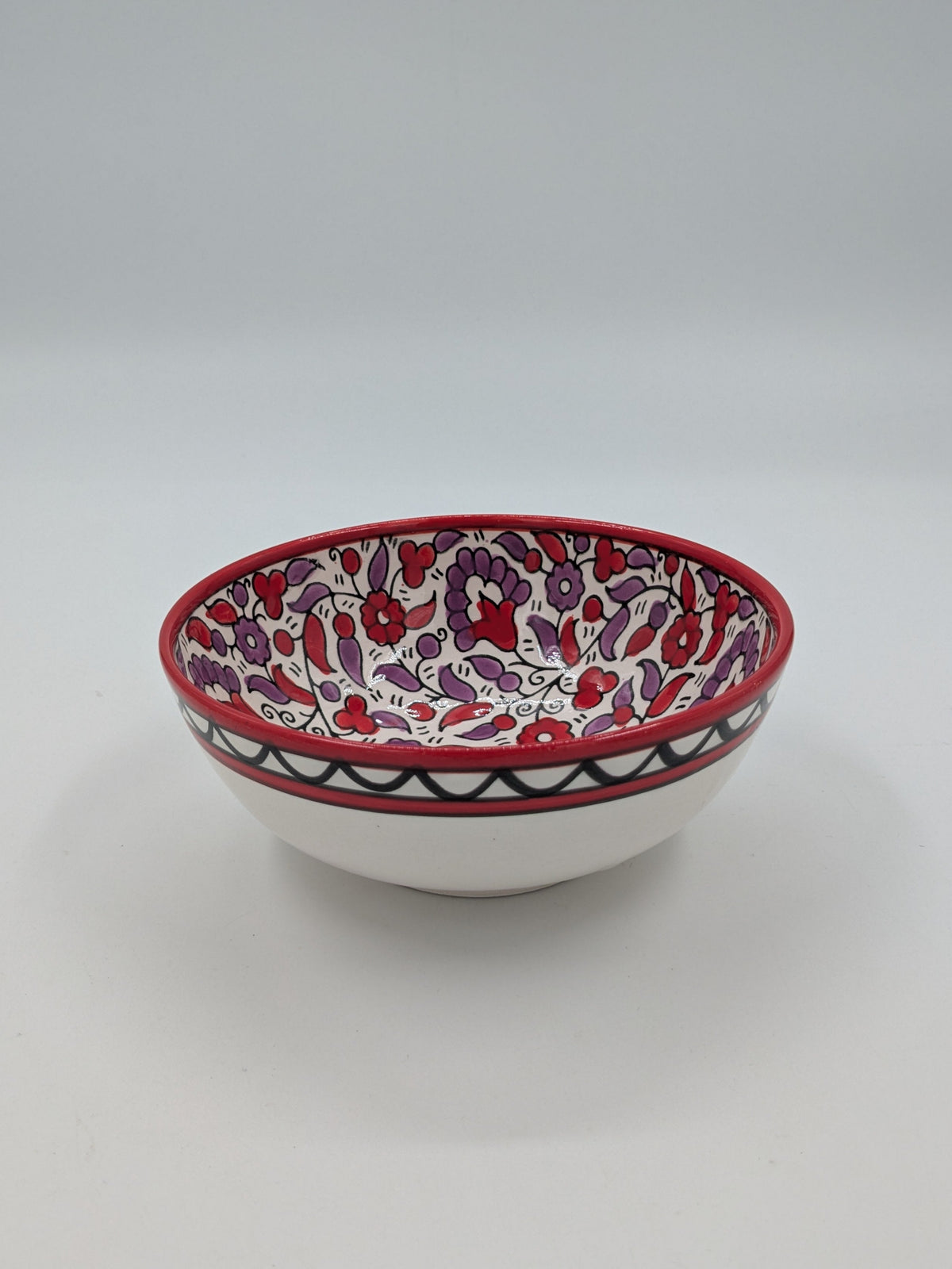 Bol 15 cm - rouge/lavande