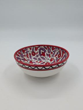 Skål 15 cm - rød/lavendel