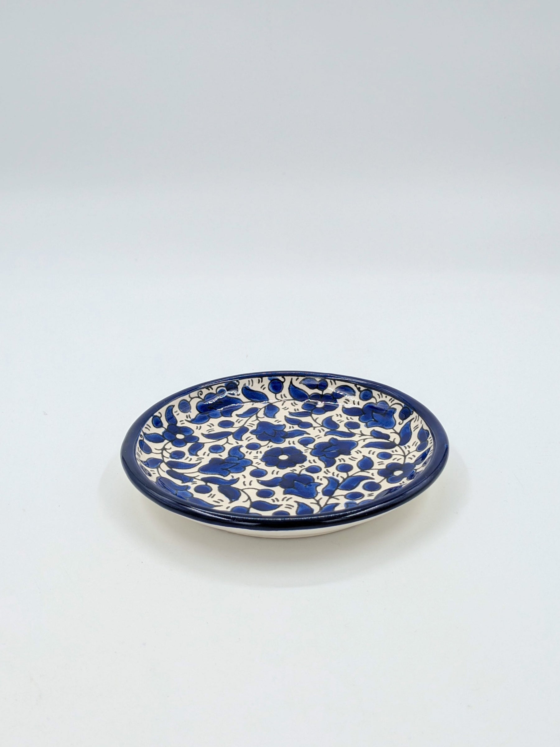 Assiette à gâteau-bleu roi