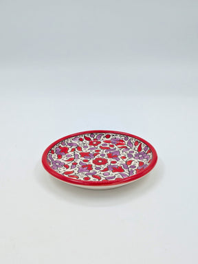 Assiette à gâteau-rouge/lavande