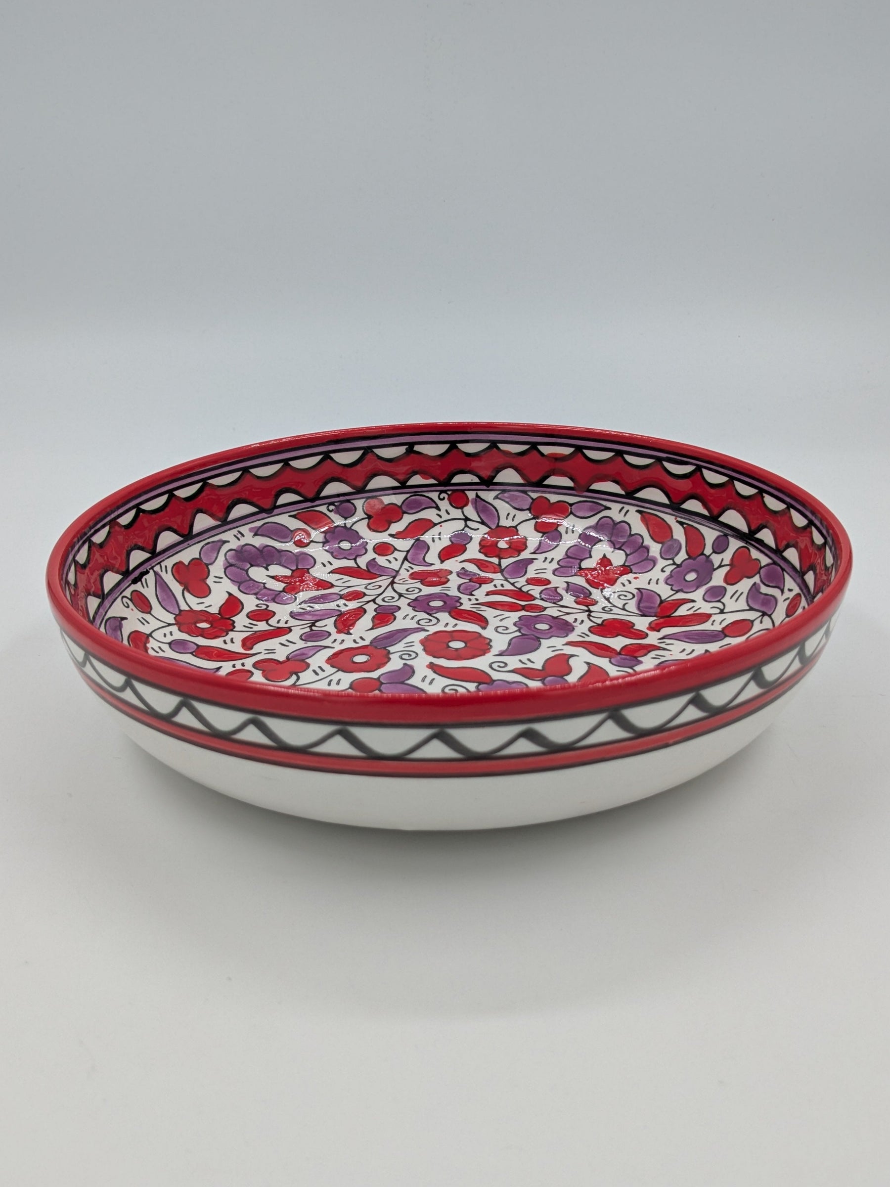 Piatto da portata 23 cm - rosso/lavanda