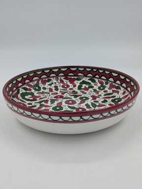 Bol de service 18 cm-bordeaux/vert