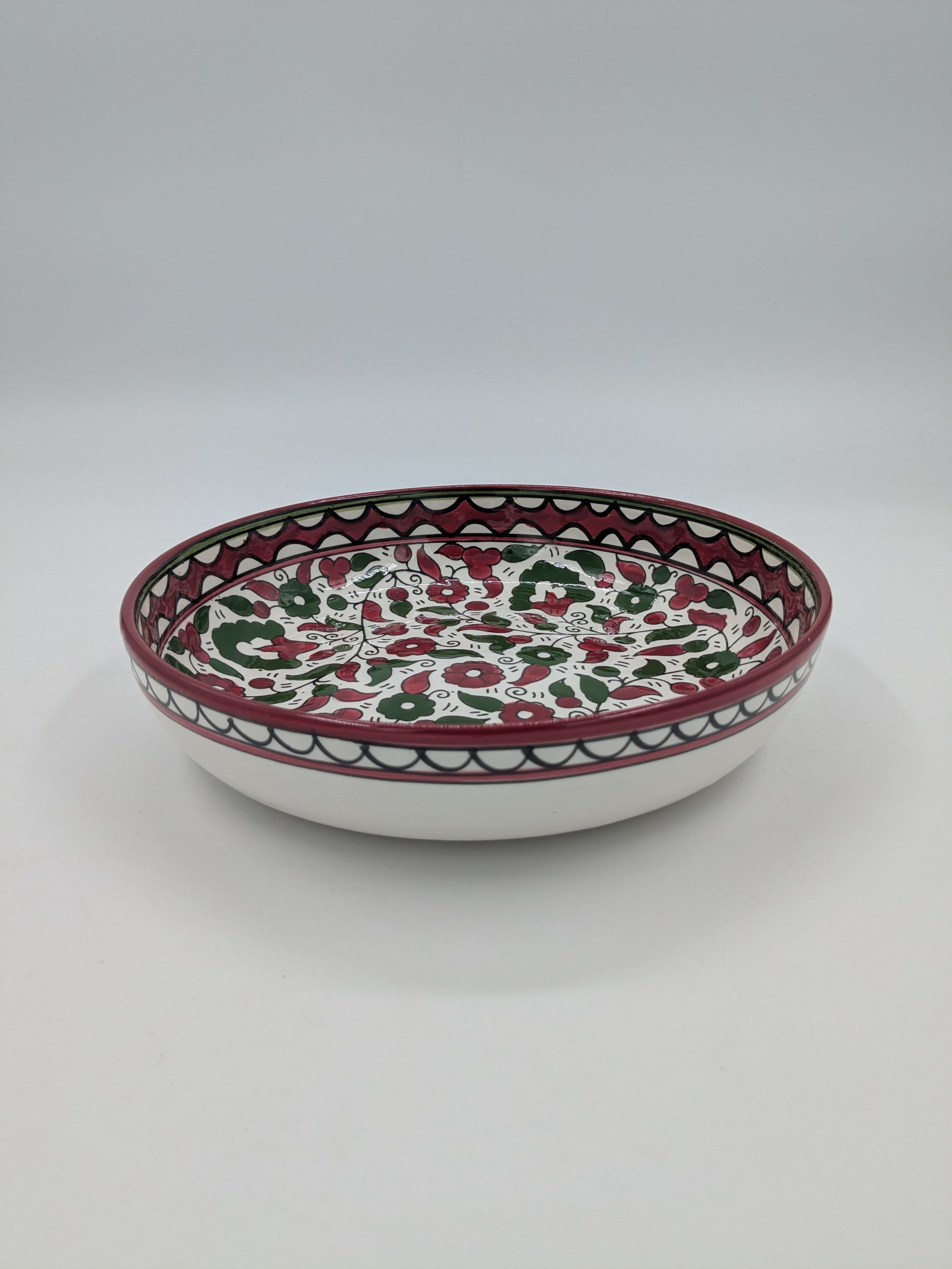 Cuenco para servir 18 cm - burdeos/verde