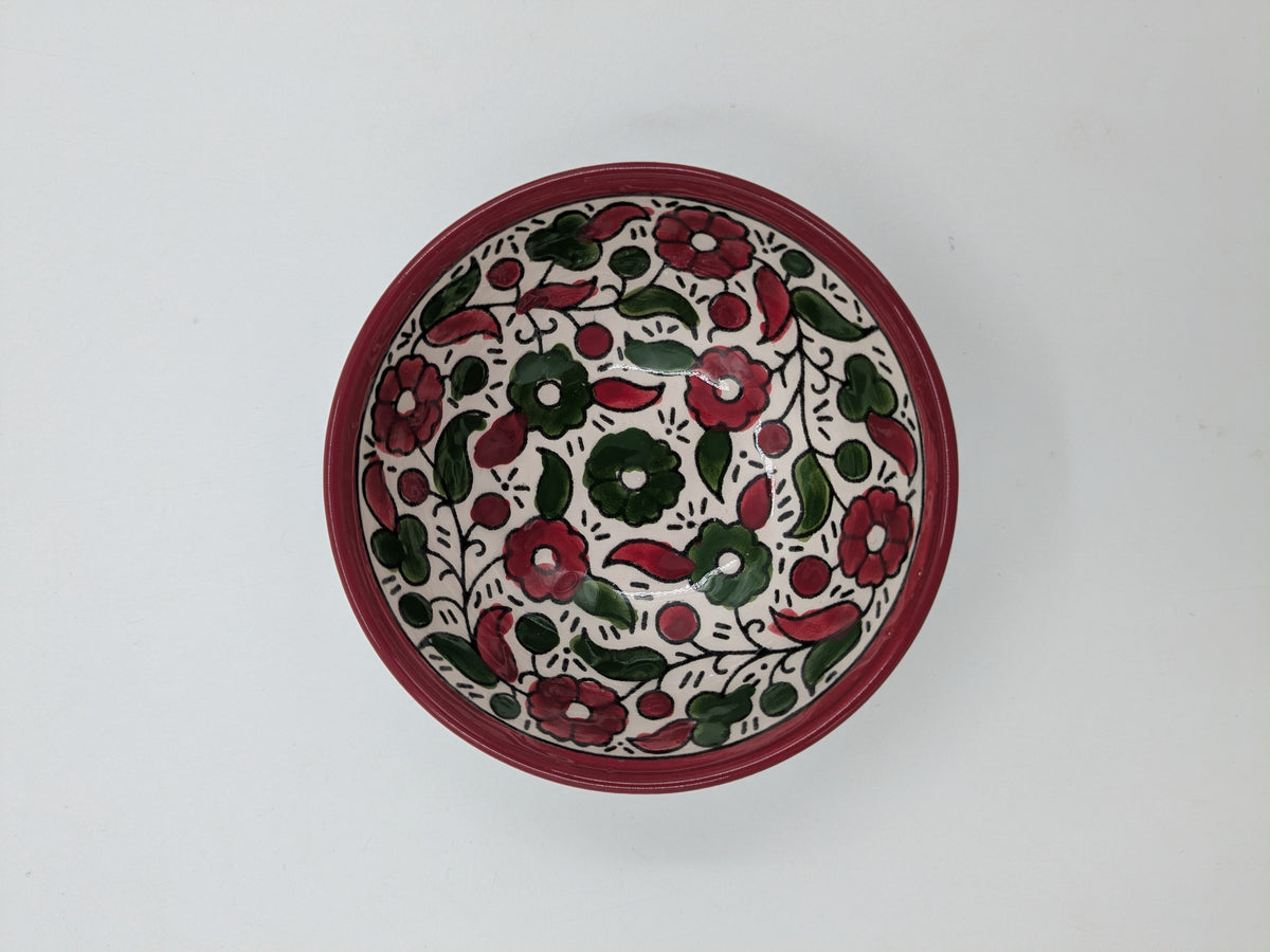 Bol 12 cm - bordeaux/vert