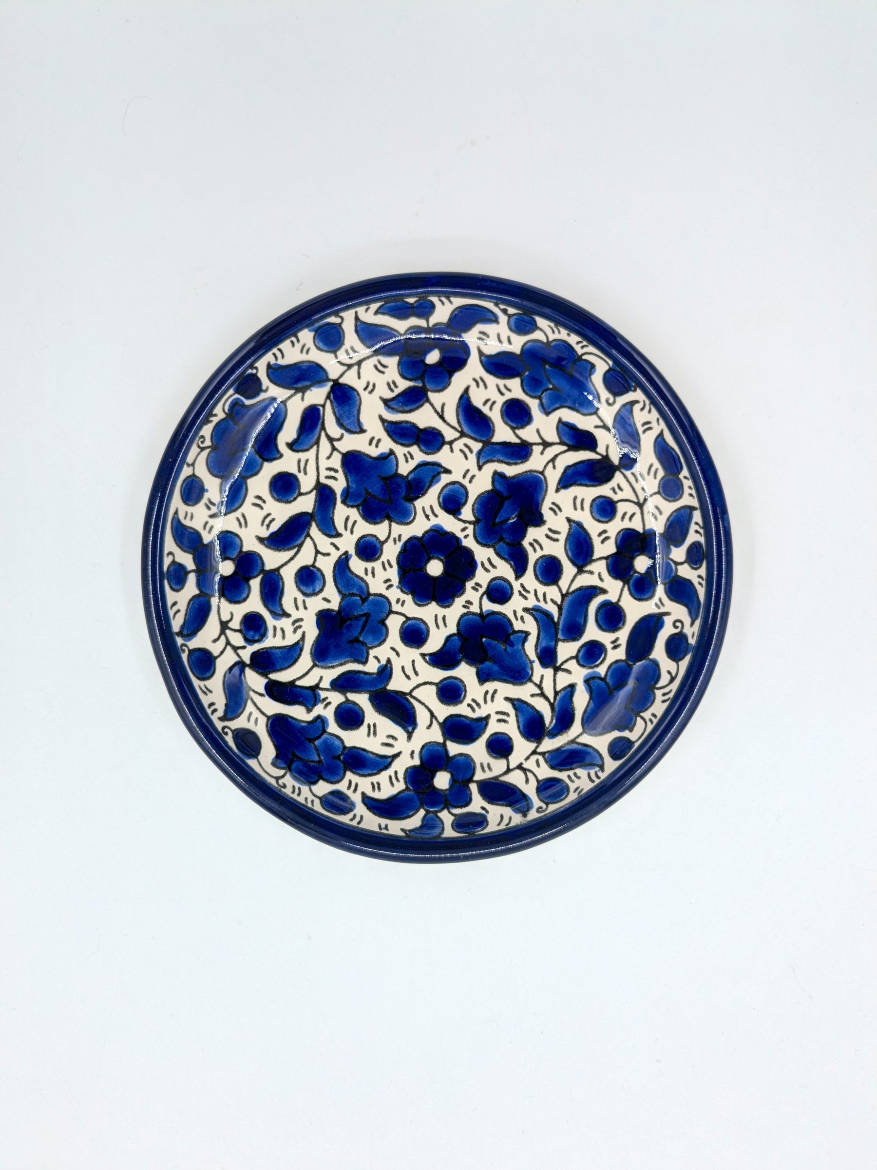Assiette à gâteau-bleu roi