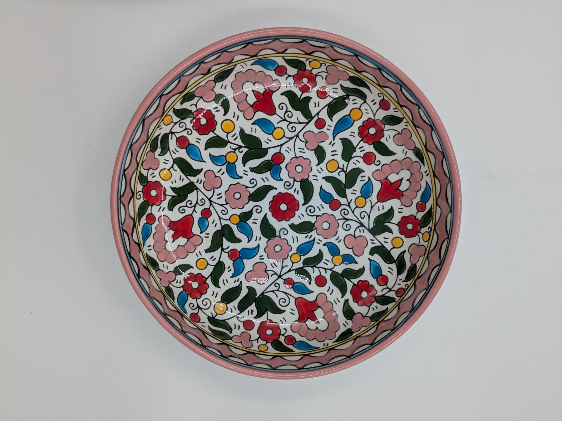 Bol de service 18 cm-bordeaux/vert