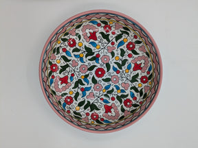 Bol de service 18 cm-bordeaux/vert