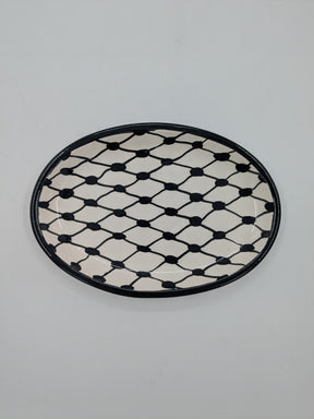 Oval serving dish - ramallah blue