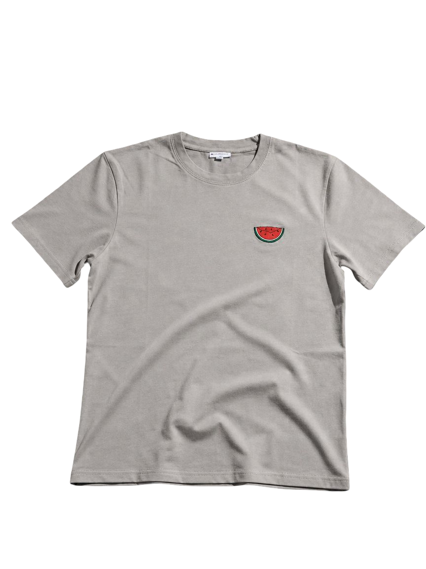 T-shirt met watermeloensteek in grijs - Kinderen/Tieners
