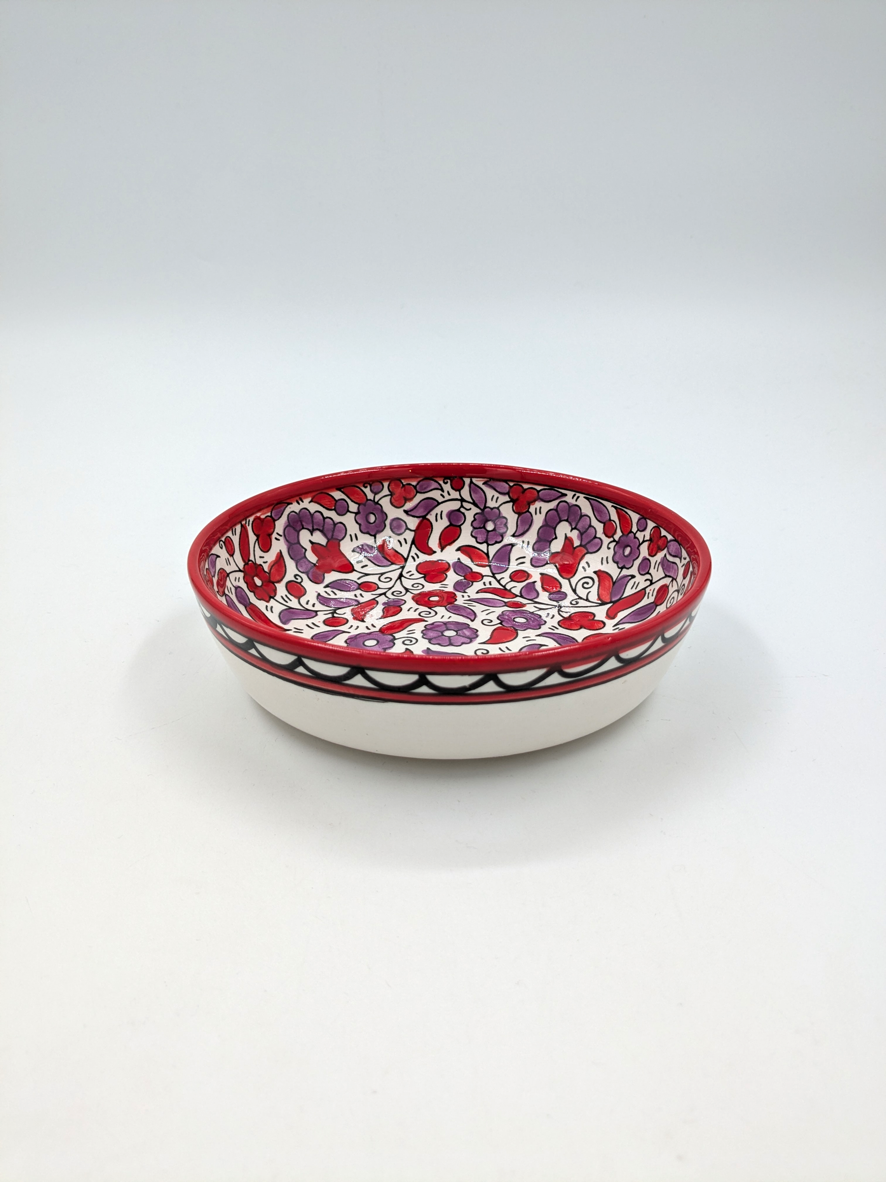 Tapasschale 11 cm - Rot/Lavendel