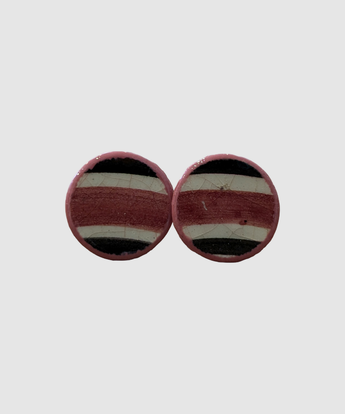 Boucles d'oreilles artisanales en céramique palestinienne-Å
