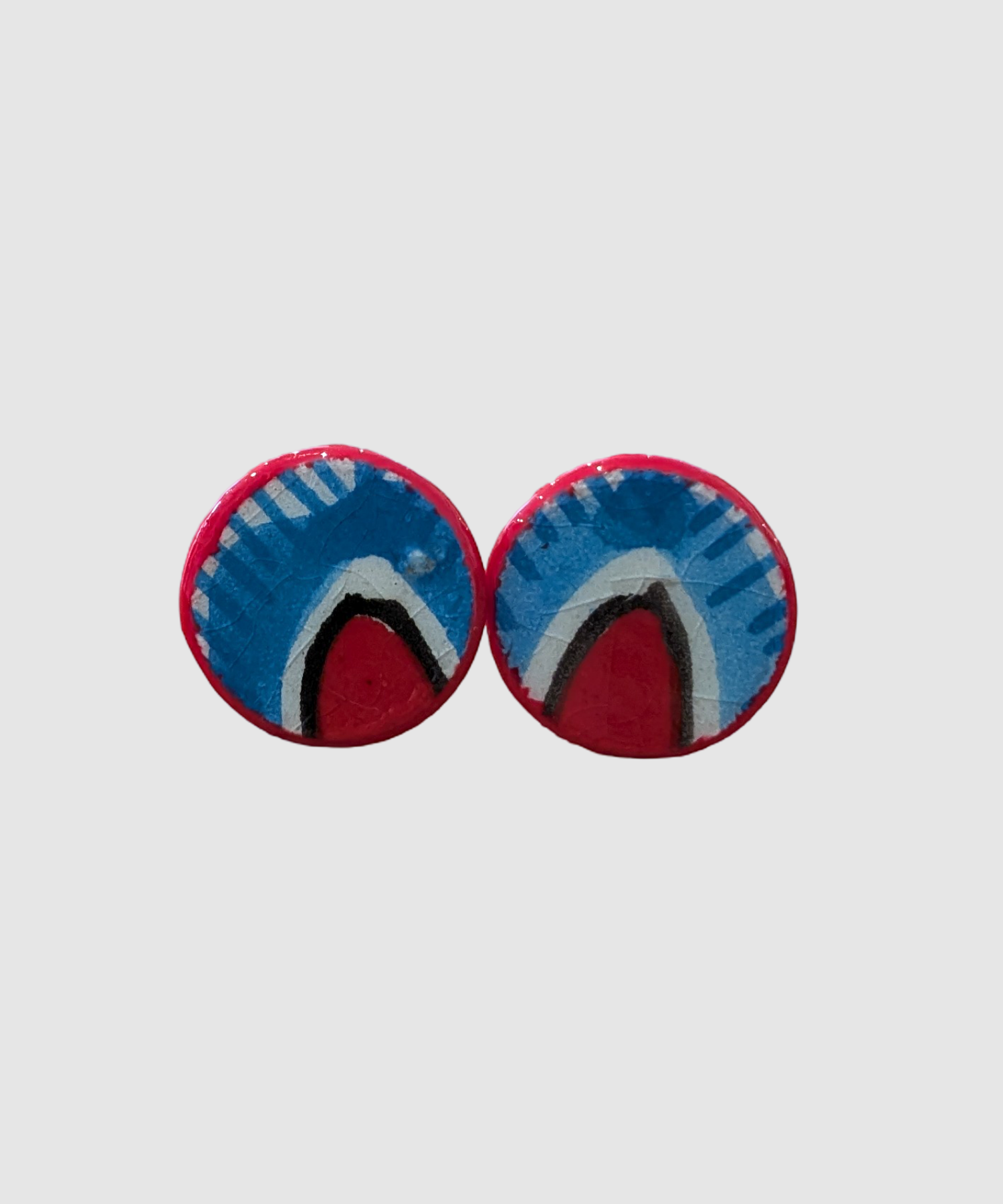 Orecchini fatti a mano in ceramica palestinese - 3
